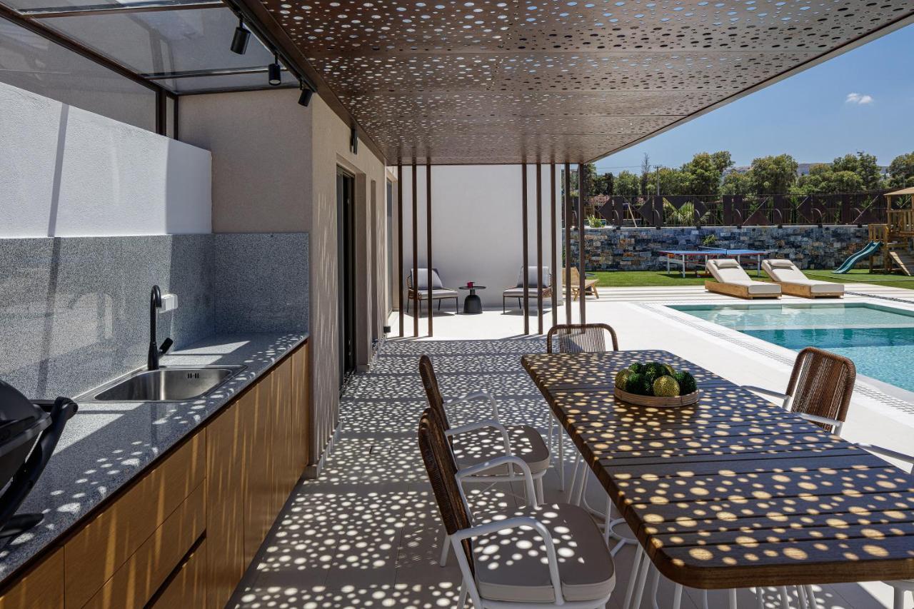 Terrazzo Luxury Villas Pigianos Kampos  Bagian luar foto